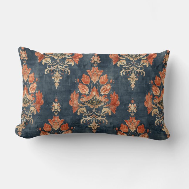 Coussin Rectangle Motif textile en écorce (années 1940) (Recto)