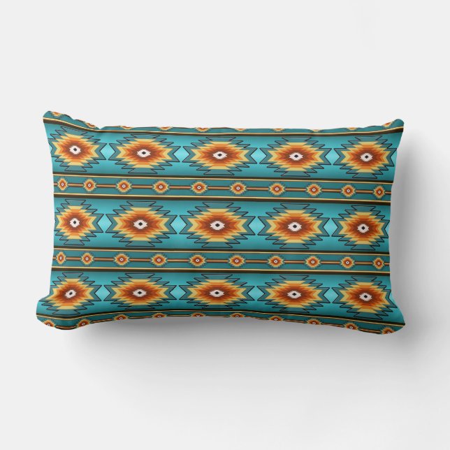 Coussin Rectangle Motif tribal du sud-ouest (Recto)