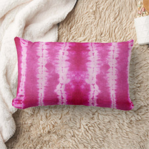 Coussin Rectangle Motif tribal Magenta Ikat