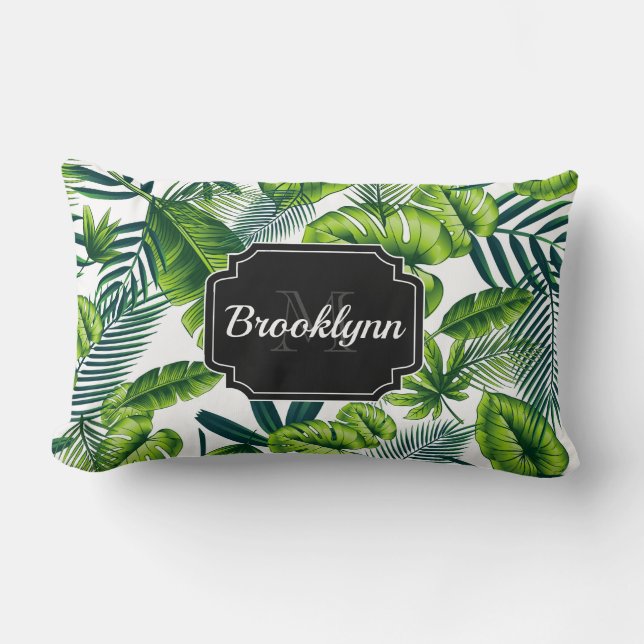 Coussin Rectangle Motif tropical (Recto)