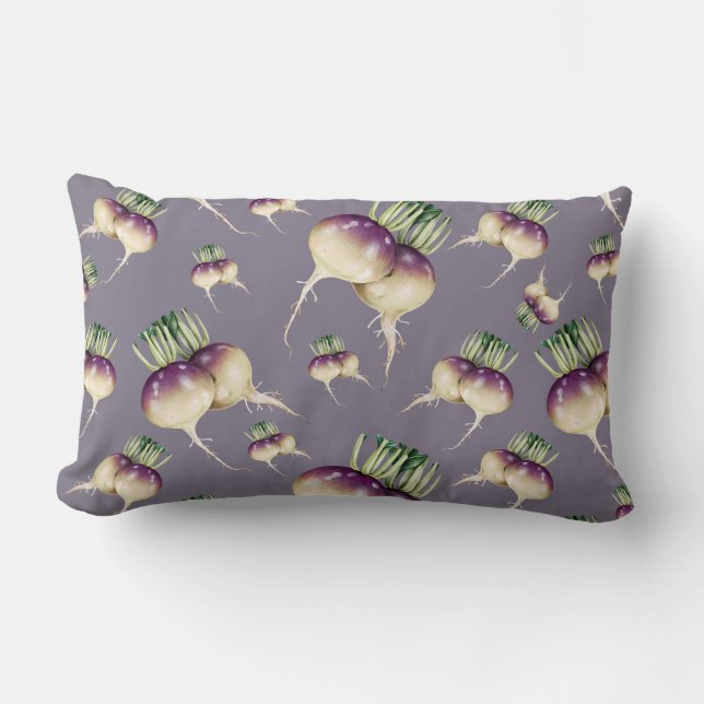 Coussin Rectangle Motif Turnip (Recto)