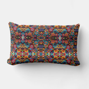 Coussin Rectangle Motifs de Crochet complexes