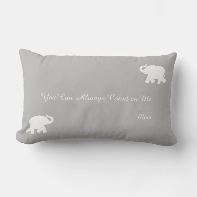 Coussin Rectangle Motivation gris et blanc modifiable (Recto)
