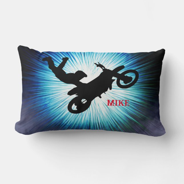 Coussin Rectangle Moto-cross mode libre Lancer l'oreiller (Recto)