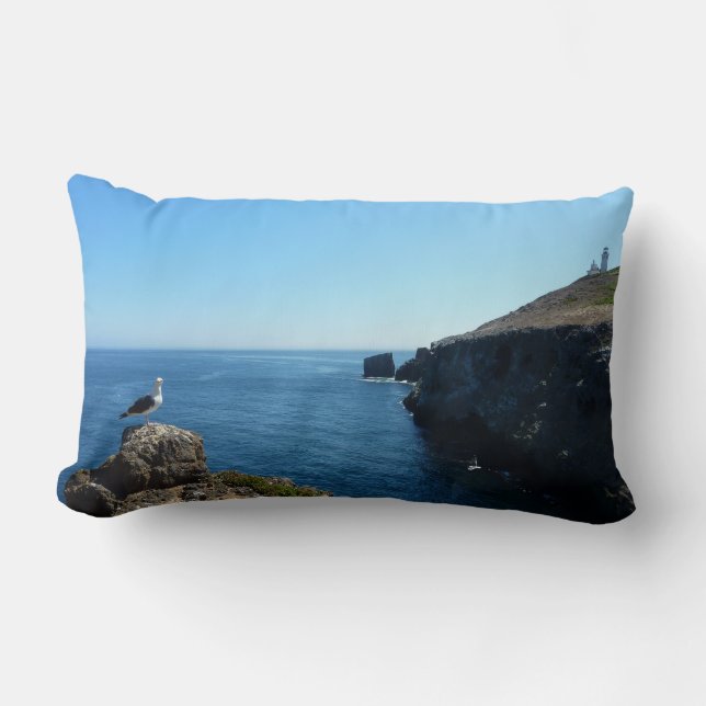 Coussin Rectangle Mouette sur l'île d'Anacapa dans les Channel Islan (Recto)