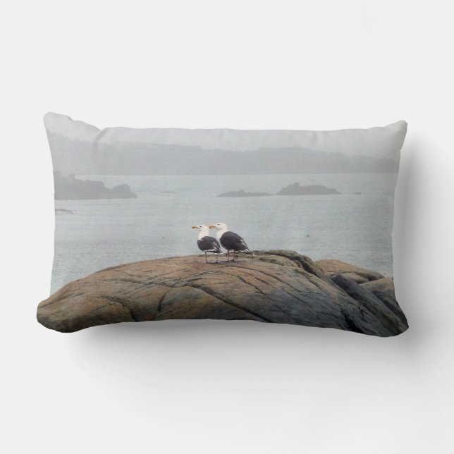 Coussin Rectangle Mouettes à Kennebunkport, Maine (Recto)