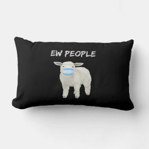 Coussin Rectangle Mouflons ou agneau en masque   Cadeau de quarantai