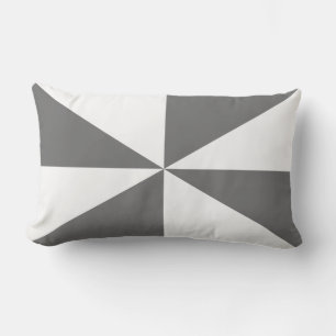 Coussin Rectangle Moulin à vent gris et blanc