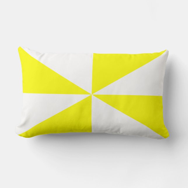Coussin Rectangle Moulin à vent jaune et blanc (Recto)