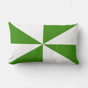 Coussin Rectangle Moulin à vent vert et blanc