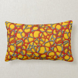 Coussin Rectangle Moustiquaire rouge et gris sur un arrière - plan j