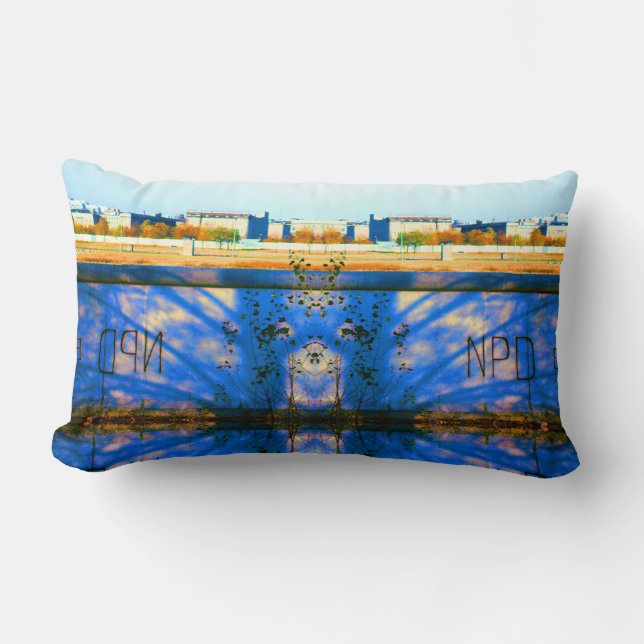 Coussin Rectangle Mur de Berlin Allemagne vintage (Recto)