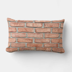 Coussin Rectangle Mur de briques rouges le matin