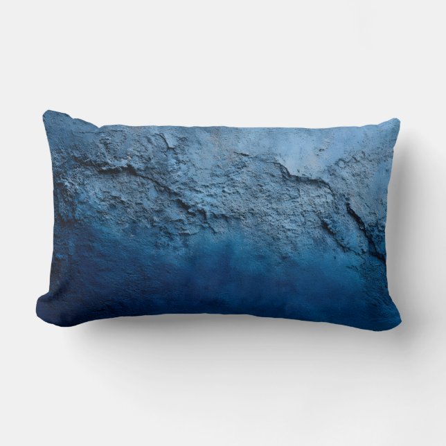 Coussin Rectangle Mur peint en bleu (Recto)