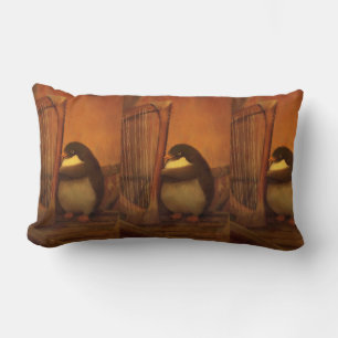 Coussin Rectangle Musique de pingouin cosy – Mélodie dorée du soir