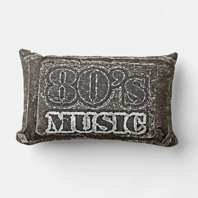 Coussin Rectangle Musique vintage 80's (Recto)
