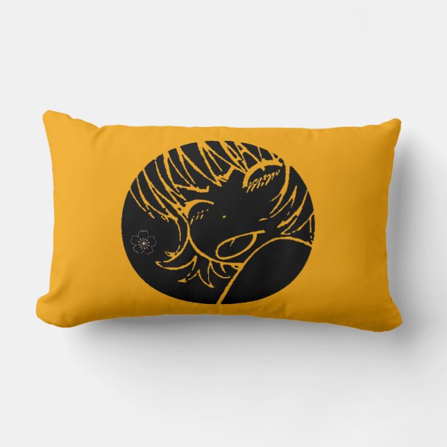 Coussin Rectangle muuhh - waifu mignon d'anime - >_< Sakura de (Recto)