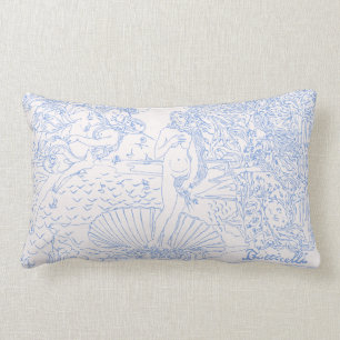 Coussin Rectangle Naissance de Vénus Sandro Botticelli Baby Blue