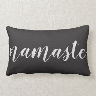 Coussin Rectangle Namaste calligraphie citation lombaire décorative
