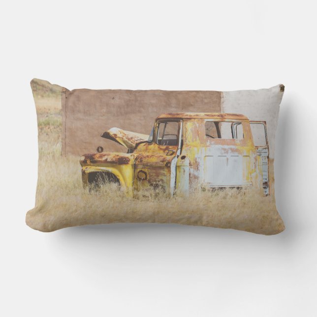 Coussin Rectangle Namibie Afrique Abandon du paysage des épaves de v (Recto)