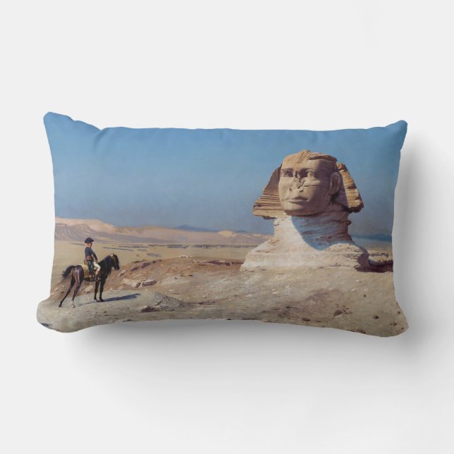 Coussin Rectangle Napoléon Bonaparte avant le Sphinx (par Gérôme) (Recto)