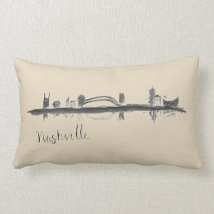 Coussin Rectangle Nashville a esquissé le carreau d'horizon