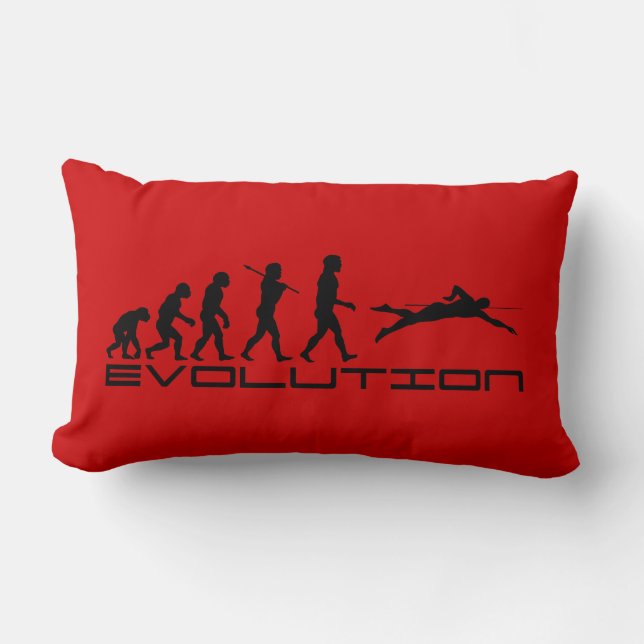 Coussin Rectangle Natation nage nage nage Sport Evolution Art (Recto)