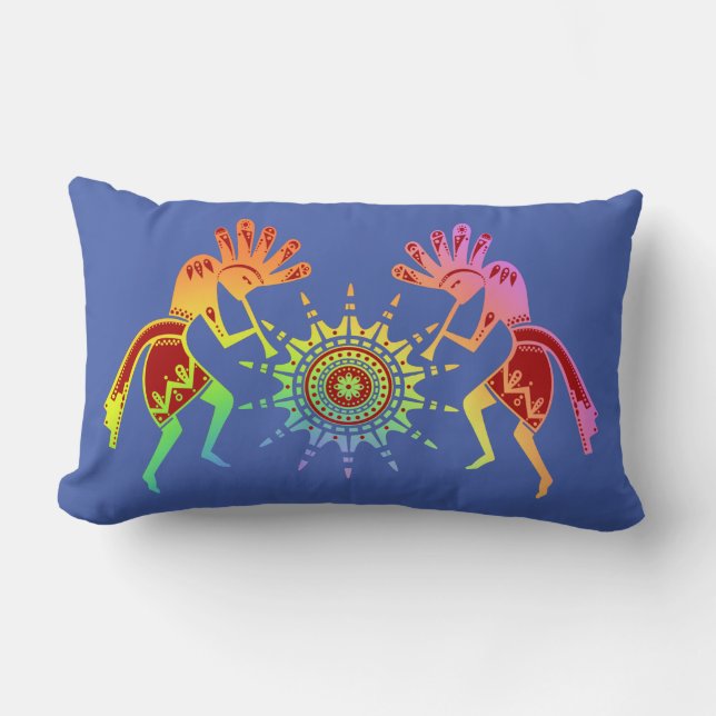 Coussin Rectangle Native Americans Culture - Sun Dancing Kokopelli 4 (Recto)