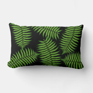 Coussin Rectangle nature moderne noir et vert poitrine d'oreiller