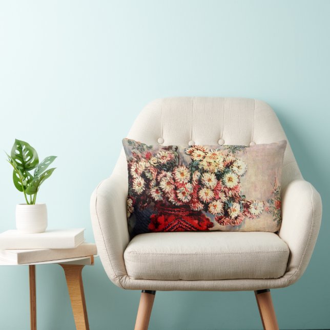 Coussin Rectangle Nature morte aux Chrysanthèmes par Claude Monet (Chaise)