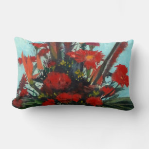 Coussin Rectangle Nature morte de fleurs/Still life of flowers