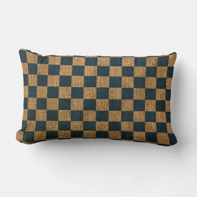 Coussin Rectangle Nautique signez le bleu de mer profonde (Recto)
