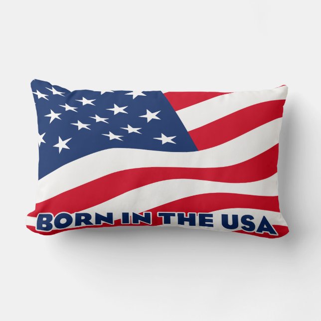 Coussin Rectangle Né aux États-Unis (Recto)