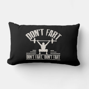 Coussin Rectangle Ne pas péter Drôle Ness Gym Entraînement Poids Squ