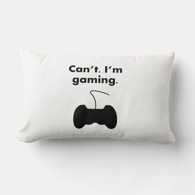 Coussin Rectangle Ne peux pas je suis jeu (Recto)