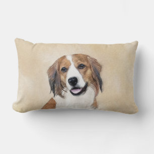 Coussin Rectangle Nederlandse Kooikerhondje Peinture - L'art du chie