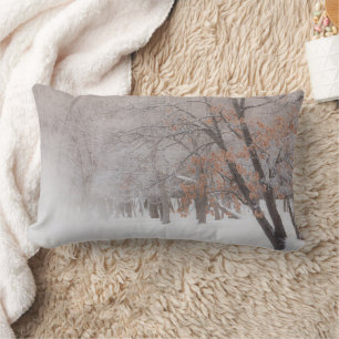 Coussin Rectangle Neige d'hiver Lac Kussharo