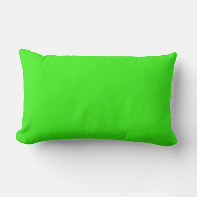 Coussin Rectangle NEON GREEN (couleur solide) ~ (Recto)