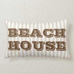 Coussin Rectangle Neutre côtier vintage de Chambre de plage de