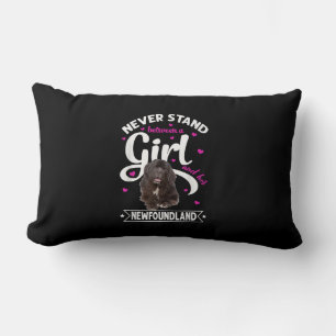 Coussin Rectangle Never a between a girl and her newfoundland