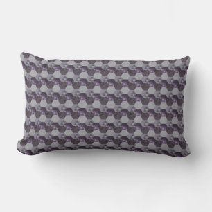 Coussin Rectangle Nid d'abeille Nid d'abeille rayé Violet 1