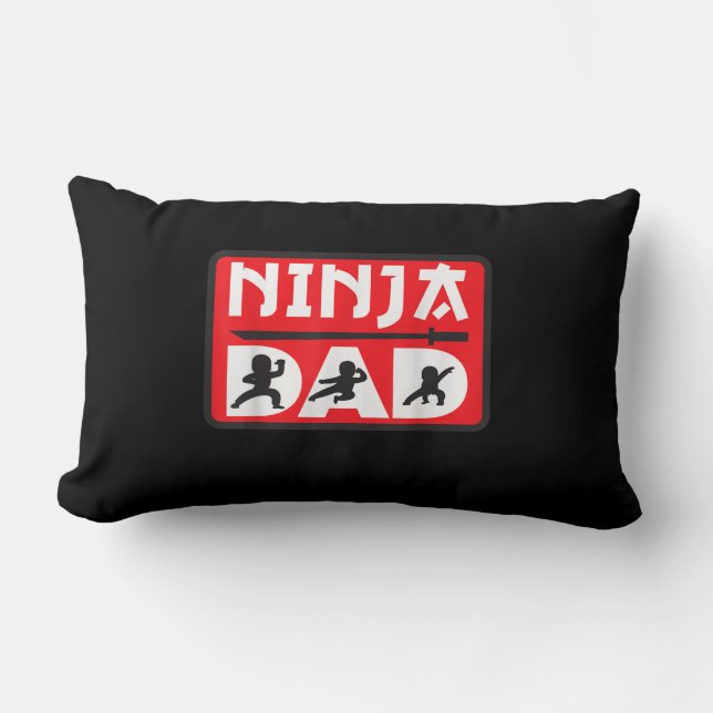 Coussin Rectangle Ninja Papa Correspondance Famille Ninja Warrior Dr (Recto)