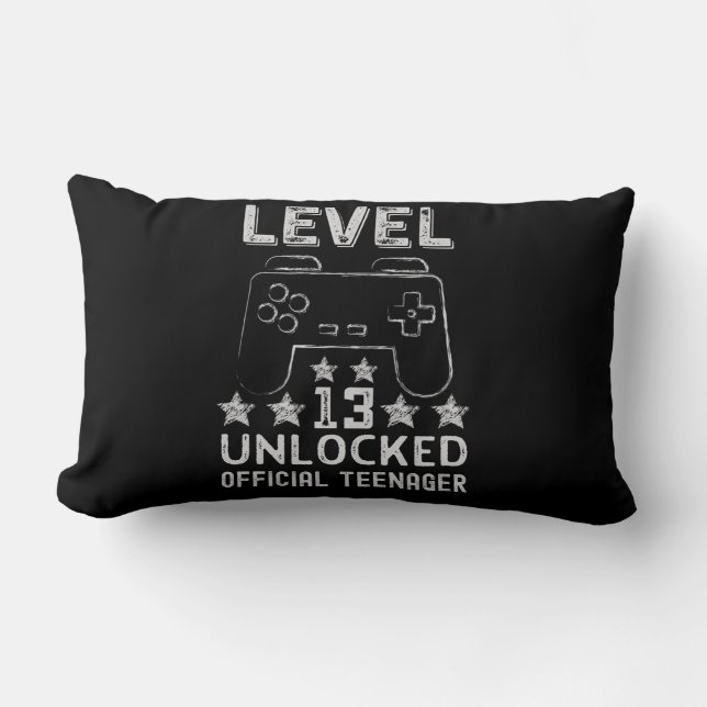 Coussin Rectangle Niveau 13 adolescent officiel déverrouillé 13e ann (Recto)