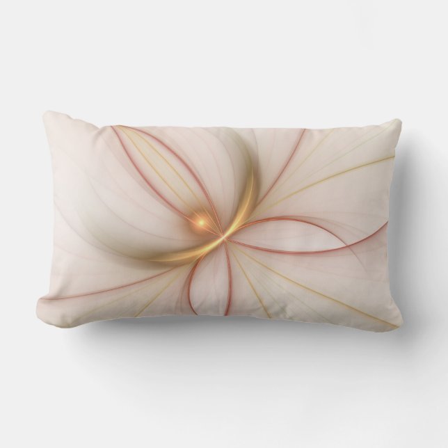 Coussin Rectangle Noble Cuivre Et Or Abstrait Art Fractal Moderne (Recto)