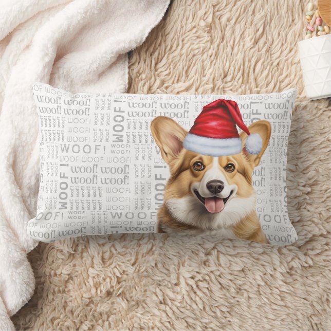 Coussin Rectangle Noël Amoureux des chiens Pembroke Welsh Corgi Holi (Couverture)
