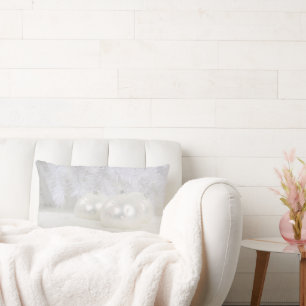 Coussin Rectangle Noël blanc