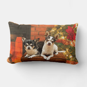 Coussin Rectangle Noël Chihuahua