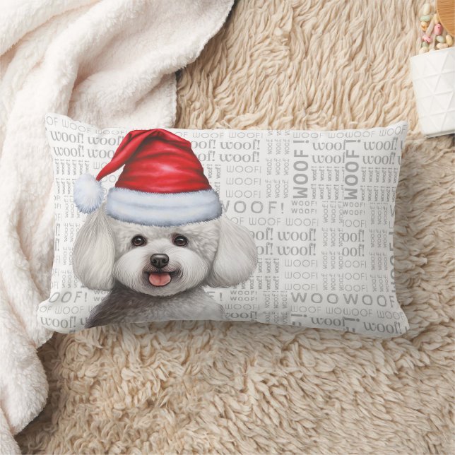 Coussin Rectangle Noël Fête du chien Bichon Frise (Couverture)