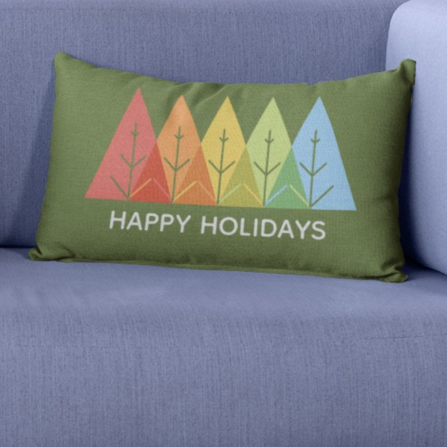 Coussin Rectangle Noël Géométrique moderne (Créateur téléchargé)