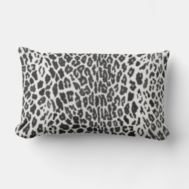 Coussin Rectangle Noir et blanc - poster de animal de Faux de (Recto)